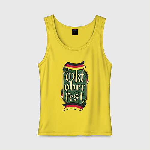 Женская майка Эмблема Октоберфеста Oktoberfest Emblem / Желтый – фото 1
