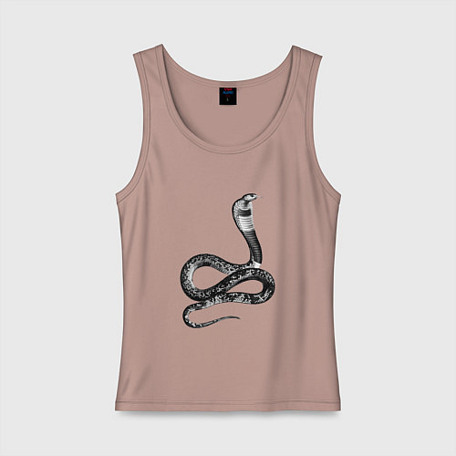 Женская майка Кобра Cobra / Пыльно-розовый – фото 1