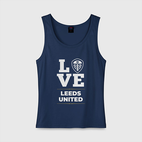 Женская майка Leeds United Love Classic / Тёмно-синий – фото 1