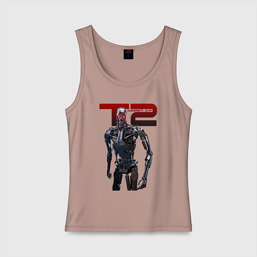 Женская майка Terminator 2 - T800 / Пыльно-розовый – фото 1