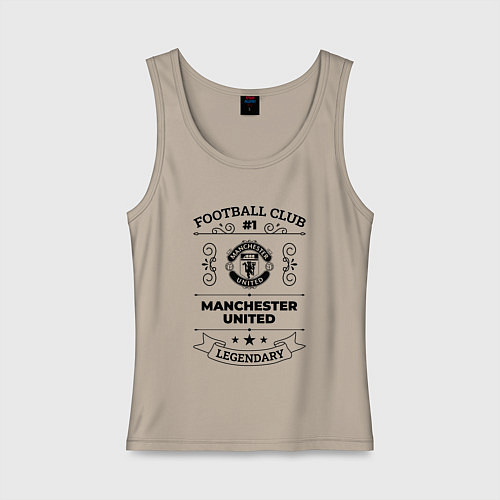 Женская майка Manchester United: Football Club Number 1 Legendar / Миндальный – фото 1