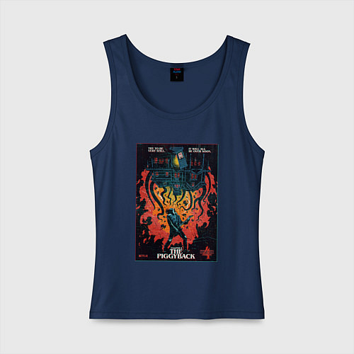 Женская майка Постер финала 4 сезона ОЧЕНЬ СТРАННЫЕ ДЕЛА / Тёмно-синий – фото 1