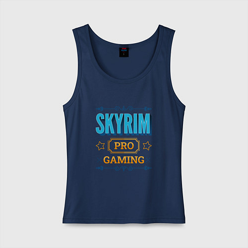 Женская майка Игра Skyrim pro gaming / Тёмно-синий – фото 1