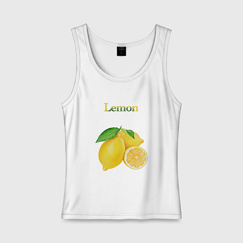 Женская майка Lemon лимон / Белый – фото 1