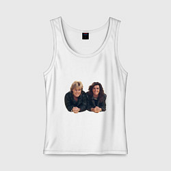 Майка женская хлопок Modern Talking band, цвет: белый