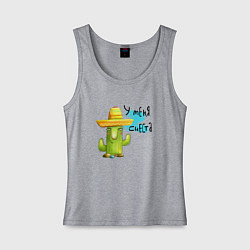 Женская майка У меня сиеста - мексиканский кактус