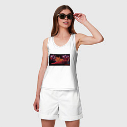 Майка женская хлопок Берсерк Гатс с мечом, цвет: белый — фото 2