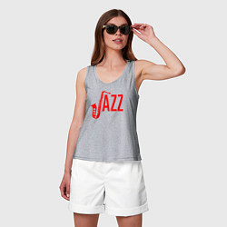 Майка женская хлопок Jazz - труба, цвет: меланж — фото 2