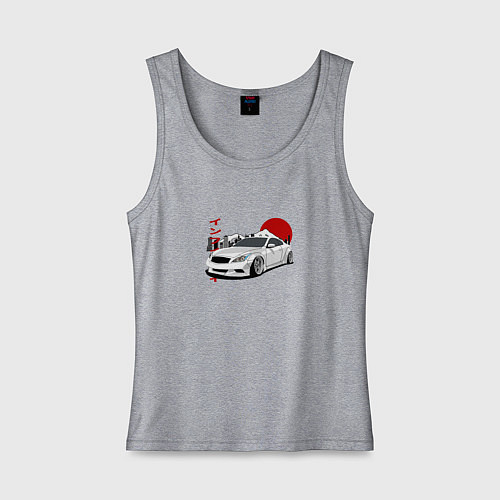 Женская майка Infiniti G37 JDM Retro / Меланж – фото 1