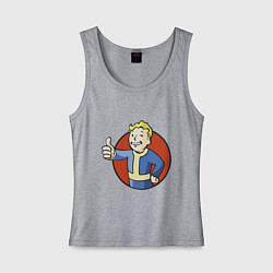 Майка женская хлопок Vault boy like, цвет: меланж