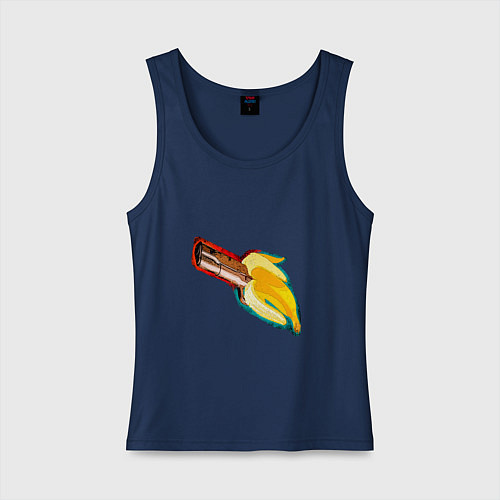 Женская майка Банановый пистолет / Тёмно-синий – фото 1
