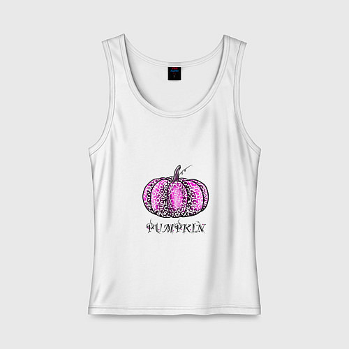 Женская майка Тыква с надписью / Белый – фото 1