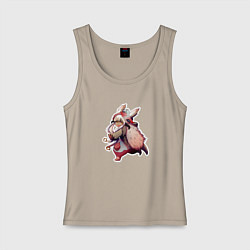 Майка женская хлопок Нанати арт, цвет: миндальный