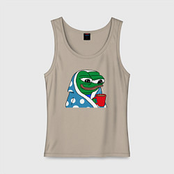 Женская майка Frog Pepe мем