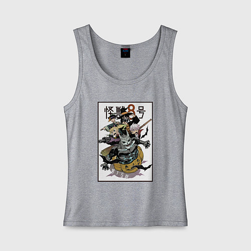 Женская майка Команда Кайдзю - Кайдзю номер 8 / Меланж – фото 1