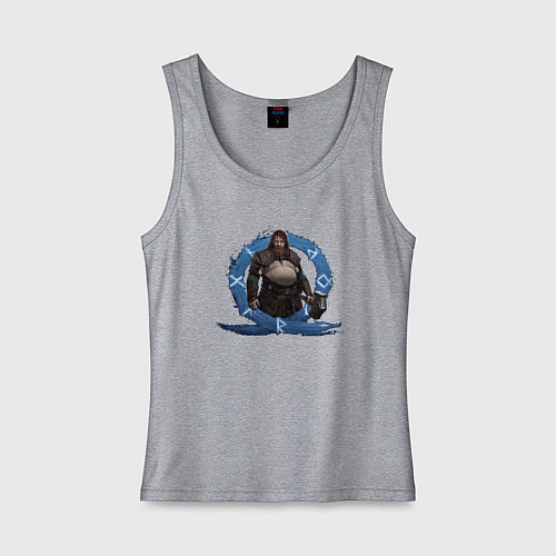 Женская майка Тор GoW Ragnarok / Меланж – фото 1