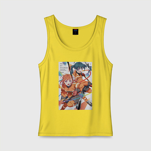 Женская майка Аяка и Манака -Пураоре гордость оранжевых / Желтый – фото 1