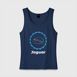 Майка женская хлопок Jaguar в стиле Top Gear, цвет: тёмно-синий