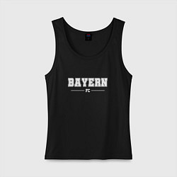 Майка женская хлопок Bayern football club классика, цвет: черный