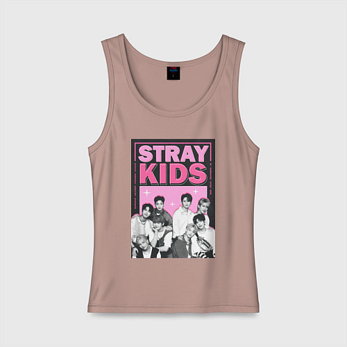 Женская майка Stray Kids boy band / Пыльно-розовый – фото 1
