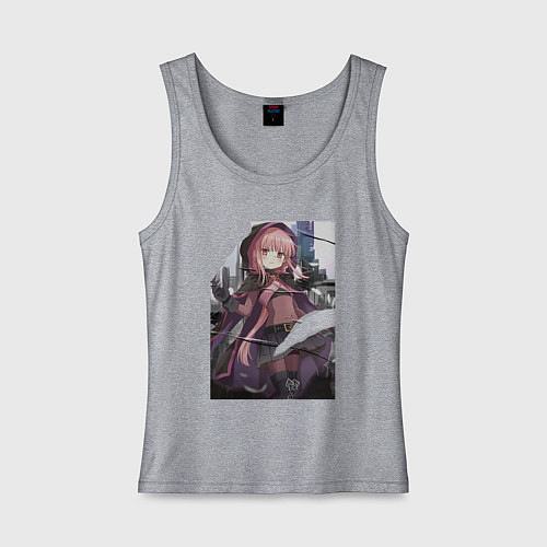 Женская майка Iroha Tamaki art - Записи о магии Девочка-волшебни / Меланж – фото 1