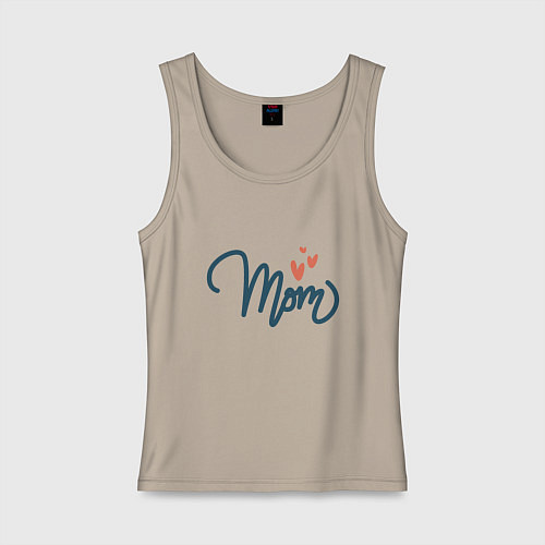 Женская майка Mom Love / Миндальный – фото 1