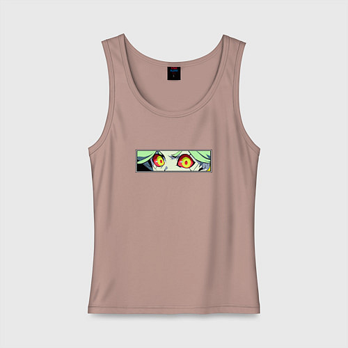 Женская майка Ребекка из Киберпанка: Глаза / Пыльно-розовый – фото 1