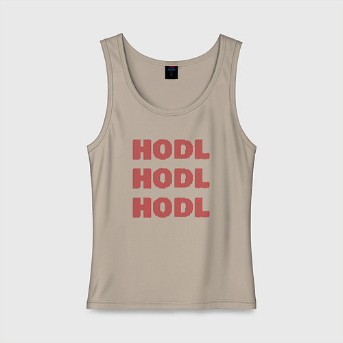 Женская майка Hodl Вязанный / Миндальный – фото 1