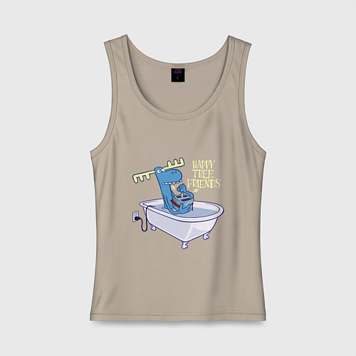 Женская майка Lumpy - high voltage / Миндальный – фото 1