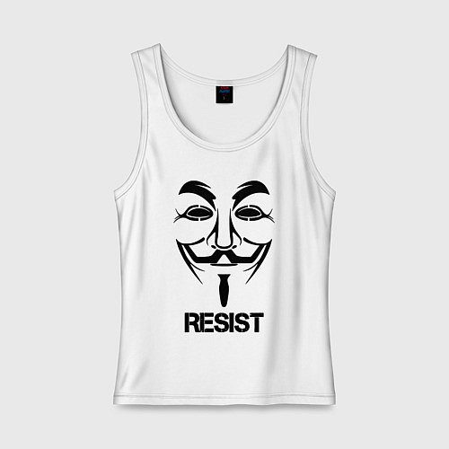 Женская майка Guy Fawkes - resist / Белый – фото 1