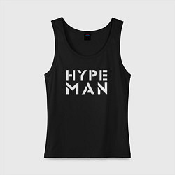 Майка женская хлопок Hype man, цвет: черный