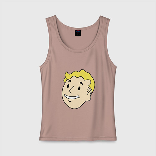 Женская майка Vault boy head / Пыльно-розовый – фото 1