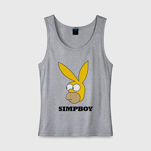 Женская майка Simpboy - rabbit Homer / Меланж – фото 1