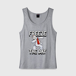 Майка женская хлопок Заморозь день, цвет: меланж