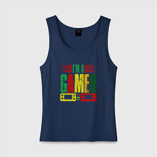 Женская майка Я геймер / Тёмно-синий – фото 1