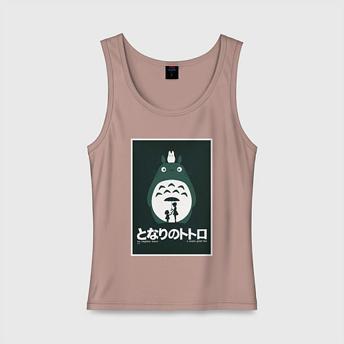 Женская майка Totoro poster / Пыльно-розовый – фото 1