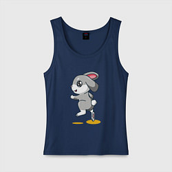 Майка женская хлопок Няшка зайка, цвет: тёмно-синий