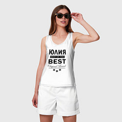 Майка женская хлопок Юлия best of the best, цвет: белый — фото 2