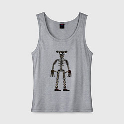 Майка женская хлопок Эндоскелет, цвет: меланж