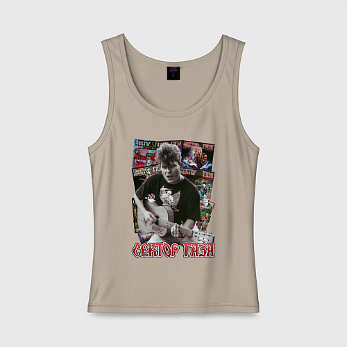 Женская майка Сектор газа Юра Хой / Миндальный – фото 1