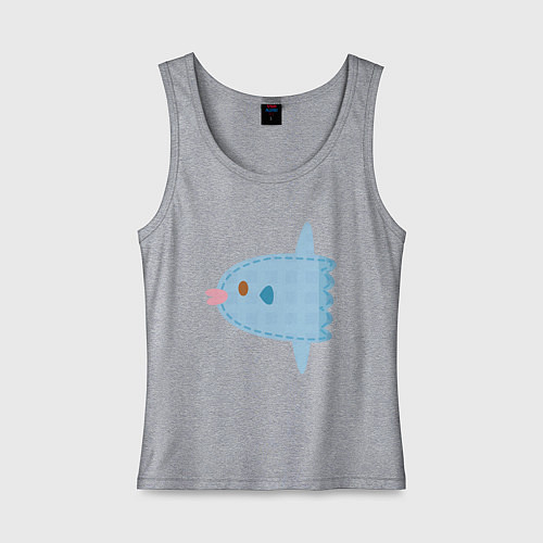 Женская майка Луна-рыбка / Меланж – фото 1