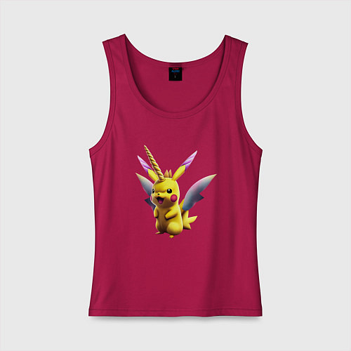 Женская майка Пикачу единорог / Маджента – фото 1
