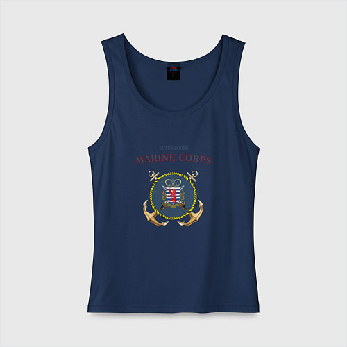 Женская майка Корпус морской пехоты княжества Люксембург / Тёмно-синий – фото 1