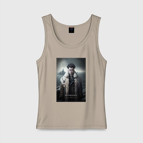 Женская майка Мурманск - персонаж / Миндальный – фото 1