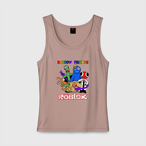 Женская майка Радужные друзья - монстры Роблокс / Пыльно-розовый – фото 1