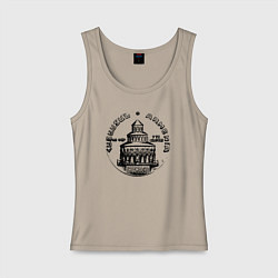 Майка женская хлопок Armenia mood, цвет: миндальный