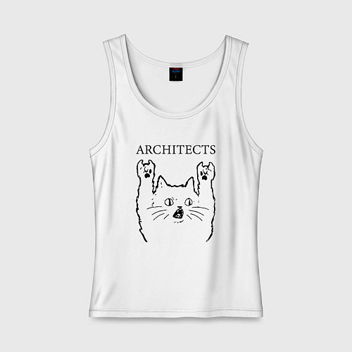 Женская майка Architects - rock cat / Белый – фото 1