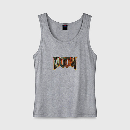 Женская майка Doom slayer eyes / Меланж – фото 1