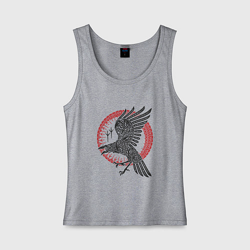 Женская майка Ворон мифология славян / Меланж – фото 1