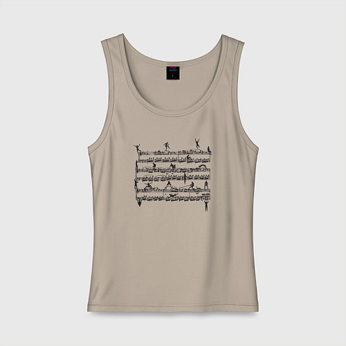 Женская майка Music people / Миндальный – фото 1